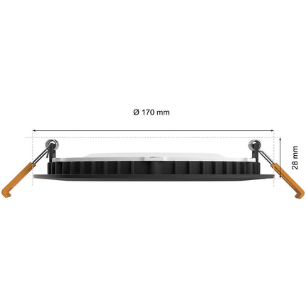 Hue Slim Downlight L 170mm White and Color Ambiance Black 1-pack