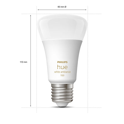 Hue White Ambiance E27 A60 1100lm 2-pack