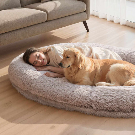 Human-Sized Dog Bed, Orthopedic Memory Foam, Washable Cover