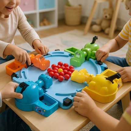 Hungry Hippos Arcade Game for Kids, Family Fun, 2-4 Players