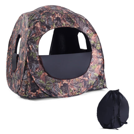 Hunting tent pop up design with 360° vision & carrying bag & tension straps for 2 people