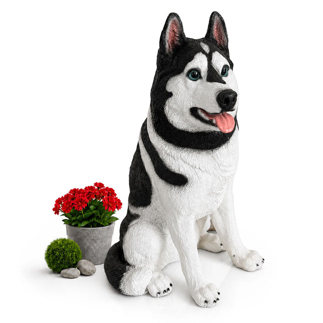 Husky Garden Dog Statue, Polyresin, 86 cm