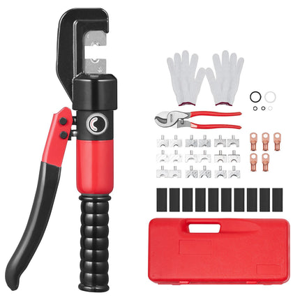Hydraulic Crimping Tool, 9 Dies, AWG12-2/0