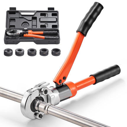 Hydraulic Pipe Crimping Tool, 5 Jaws V12-V28, Case