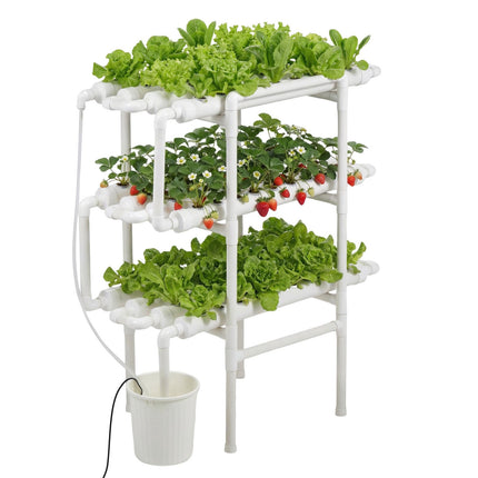 Hydroponic Grow Kit, 3-Tier 108-Site, UPVC Pipes