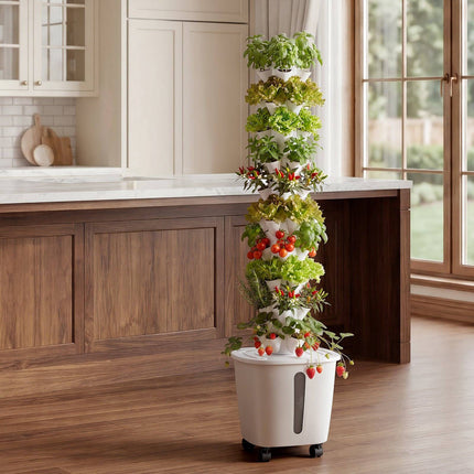 Hydroponic Tower, 10-Tier 50-Pod, App Control, 20L