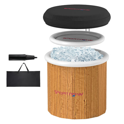 Inflatable 300L ice bath - lid, pump and bag included