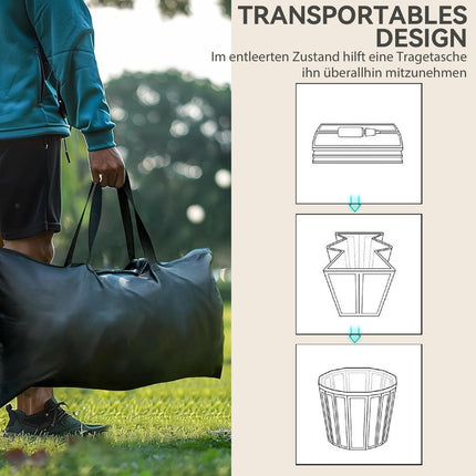 Inflatable 300L ice bath - lid, pump and bag included