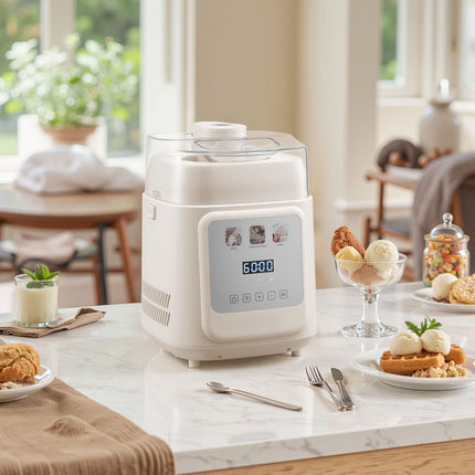 Ice Cream Maker With Built-In Compressor, 1L, 4 Modes