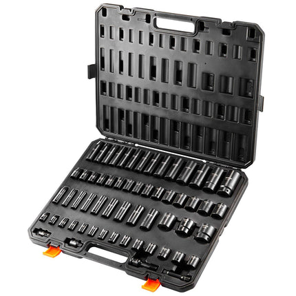 Impact Socket Set, 59-Piece 3/8 and 1/2 Drive Cr-Mo