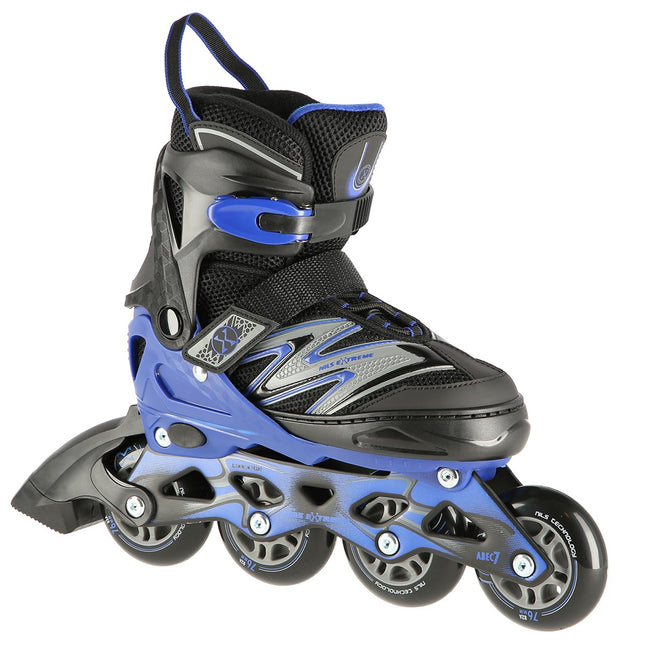 Inline skates, zwart-blauw, maat L (39-42)
