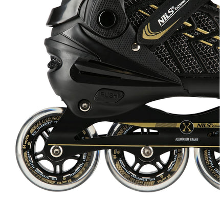 In-Line Skates, Black-Gold, Size L (39-42)