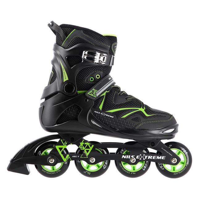 Inline skates, zwart/groen, maat 40