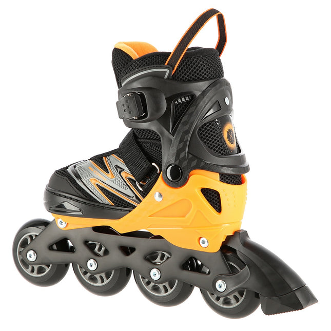 Inline skates, zwart-oranje, maat L (39-42)