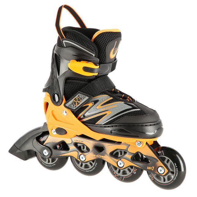 Inline skates, zwart-oranje, maat M (35-38)