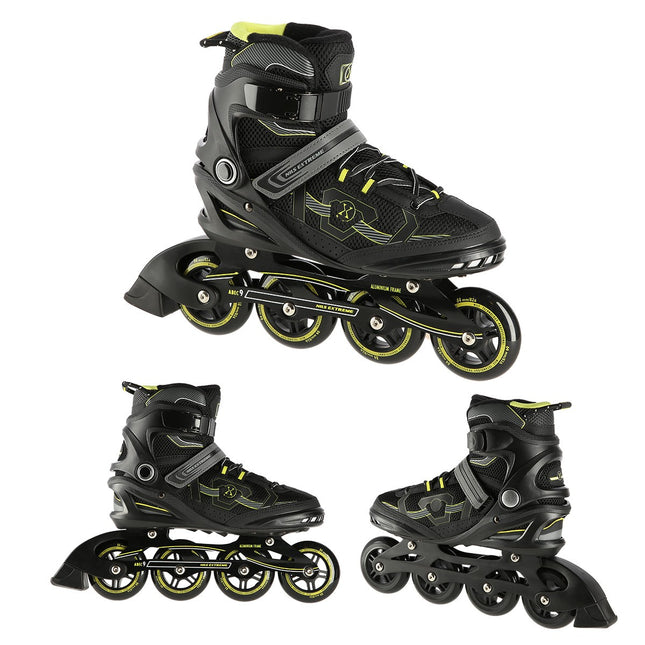 Inline skates, zwart-geel, maat 41