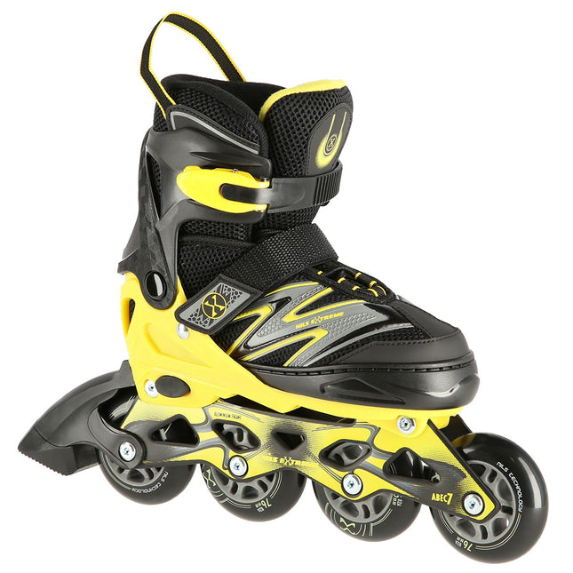 Inline skates, zwart-geel, maat L (39-42)