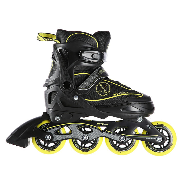 Inline skates, zwart/geel, maat L (39-42)