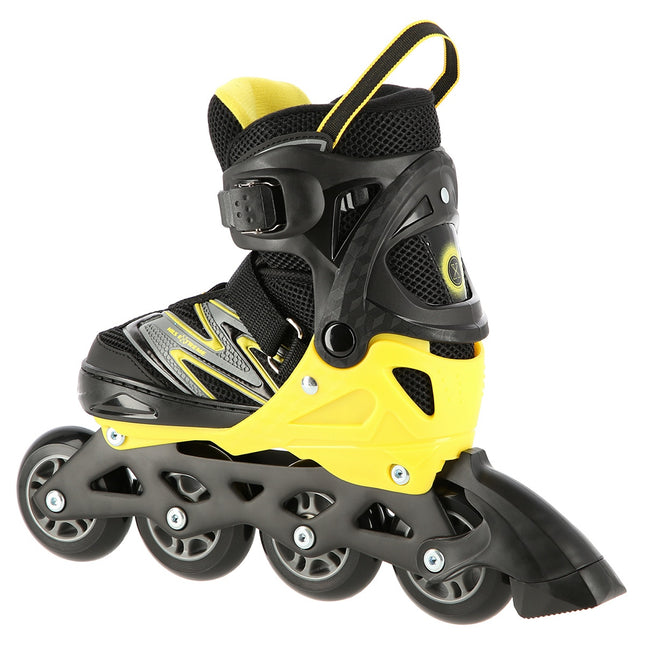 Inline skates, zwart-geel, maat L (39-42)