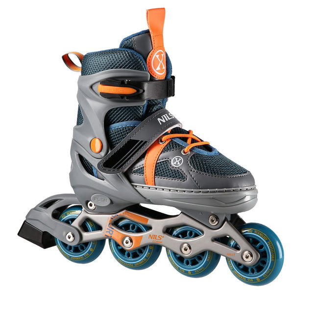 Inline skates, grijs-oranje, maat L (39-42)