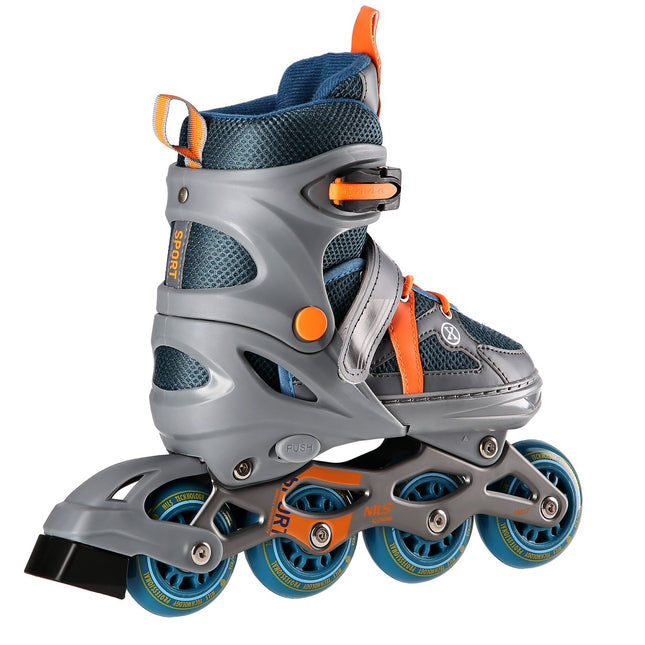 Inline skates, grijs-oranje, maat L (39-42)