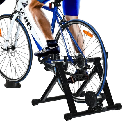 Indoor Bike Trainer Stand, 8-Level Magnetic Resistance, Foldable
