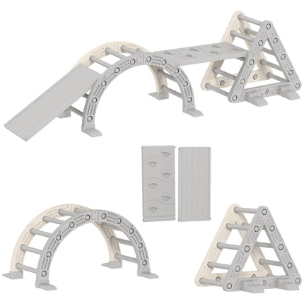 Indoor Climbing Frame, 5-in-1 Triangle with Slide, Ages 18-48 Months