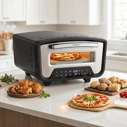 Indoor Electric Pizza Oven, 1700W, 12-Inch, Touch Display