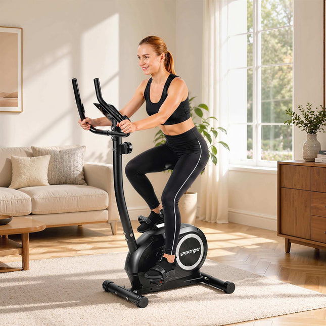 Rower treningowy do użytku w pomieszczeniach, aplikacja Bluetooth, wyświetlacz LCD, 8-poziomowy magnetyczny