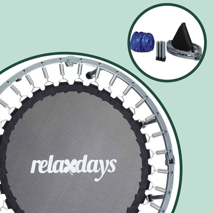 Indoor Fitness Trampoline, Ø95 cm, Foldable, Non-Slip