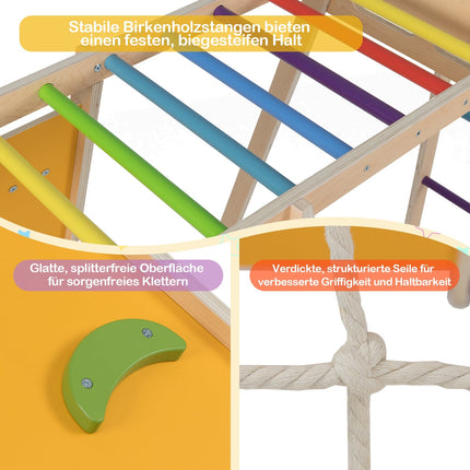 Indoor Jungle Gym Playground with Slide & Basketball Hoop