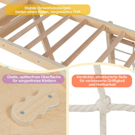Indoor Jungle Gym Playground with Slide & Climbing Wall