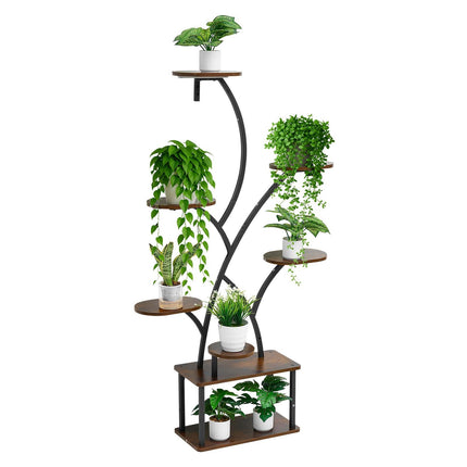 Indoor Plant Stand With Grow Lights, 8-Tier, 62 In