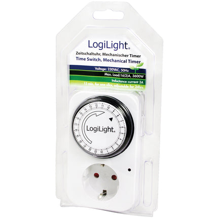 Indoor timer 24h mechanical 16A