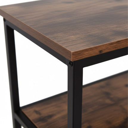 Industrial Console Table, 2-Tier, Space-Saving Design