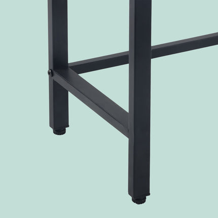 Industrial Console Table – Narrow, Metal Frame, Wood Top
