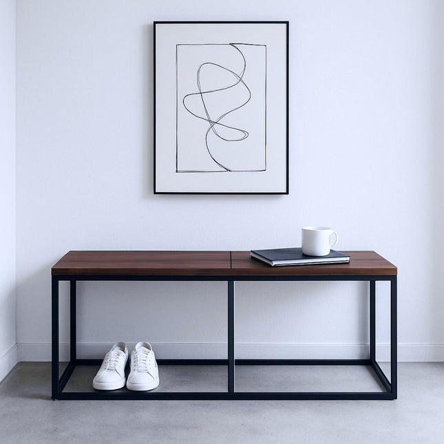 Industrial Dining Bench, 120 cm, Seats 2