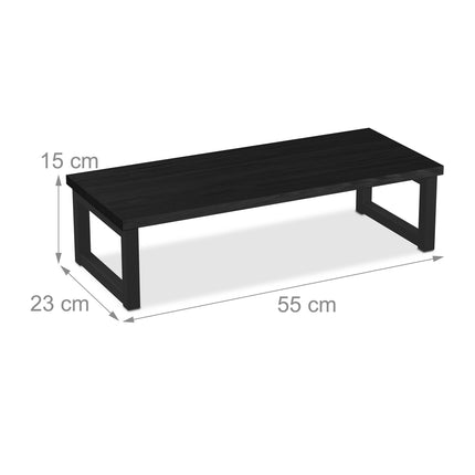 Industrial Monitor Stand – Ergonomic Desk Riser, Black