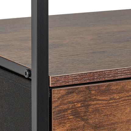 Industrial Nightstand Set – Rustic Wood & Metal, 2-Piece