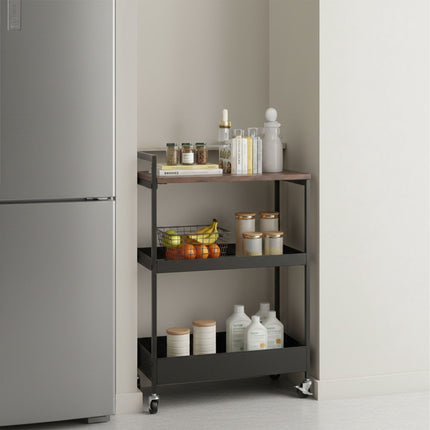 Industrial Rolling Trolley with Shelves and Baskets