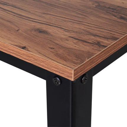 Industrial console table with metal grid shelf, 101x35x80 cm