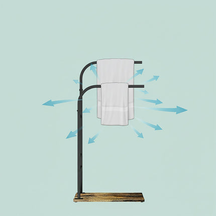 Industrial Towel Rack with Shelf – Freestanding, Space-Saving