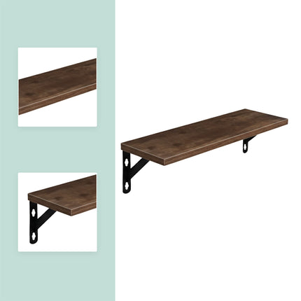 Industrial Wall Shelf Set – 3 Sizes, Wood & Steel