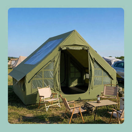 Inflatable 6-Person Tent, Waterproof, 420D Oxford Fabric