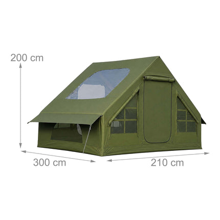 Inflatable 6-Person Tent, Waterproof, 420D Oxford Fabric