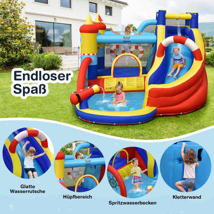 Inflatable Bounce House Water Park with Slide & Blower