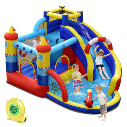 Inflatable Bounce House Water Park with Slide & Blower