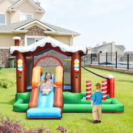 Inflatable Bounce House With Slide, Climber, No Blower