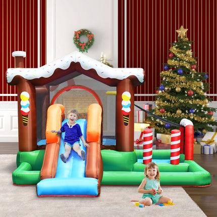 Inflatable Bounce House With Slide, Climber, No Blower