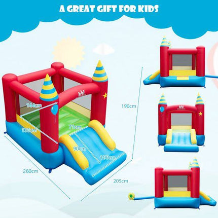 Inflatable Bounce House with Slide & Carry Bag, 3 Kids